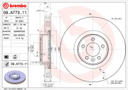 09.A773.11 Brzdový kotouč COATED DISC LINE BREMBO