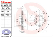 09.A860.10 Brzdový kotouč PRIME LINE BREMBO