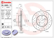 09.A865.1X Brzdový kotouč BEARING DISC LINE BREMBO