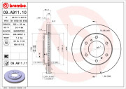 09.A911.10 Brzdový kotouč PRIME LINE BREMBO