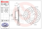 09.A966.1X Brzdový kotouč BEARING DISC LINE BREMBO