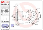 09.A968.1X Brzdový kotouč BEARING DISC LINE BREMBO