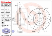 09.A971.1X Brzdový kotouč BEARING DISC LINE BREMBO