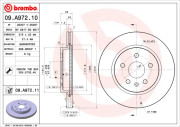 09.A972.10 Brzdový kotouč PRIME LINE BREMBO