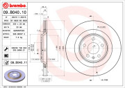 09.B040.10 Brzdový kotouč PRIME LINE BREMBO