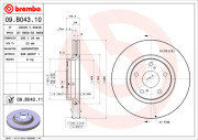 09.B043.10 Brzdový kotouč PRIME LINE BREMBO