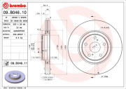 09.B046.10 Brzdový kotouč PRIME LINE BREMBO