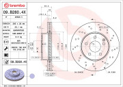 09.B280.4X Brzdový kotouč BEARING DISC LINE BREMBO