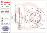 09.B337.2X Brzdový kotouč BEARING DISC LINE BREMBO
