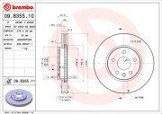 09.B355.10 Brzdový kotouč PRIME LINE BREMBO