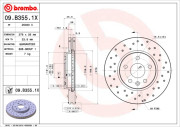 09.B355.1X Brzdový kotouč BEARING DISC LINE BREMBO