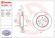 09.B451.10 Brzdový kotouč PRIME LINE BREMBO