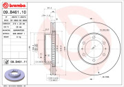 09.B461.10 Brzdový kotouč PRIME LINE BREMBO