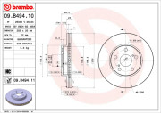 09.B494.10 Brzdový kotouč PRIME LINE BREMBO