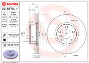 09.B570.11 Brzdový kotouč COATED DISC LINE BREMBO