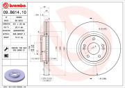 09.B614.10 Brzdový kotouč PRIME LINE BREMBO