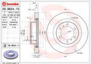 09.B634.10 Brzdový kotouč PRIME LINE BREMBO