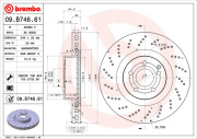 09.B746.61 Brzdový kotouč COATED DISC LINE BREMBO