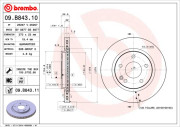 09.B843.10 Brzdový kotouč PRIME LINE BREMBO