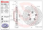 09.C092.11 Brzdový kotouč COATED DISC LINE BREMBO