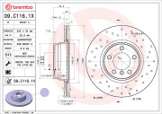 09.C116.1X Brzdový kotouč BEARING DISC LINE BREMBO