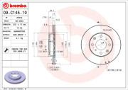 09.C145.10 Brzdový kotouč PRIME LINE BREMBO