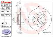 09.C207.11 Brzdový kotouč COATED DISC LINE BREMBO