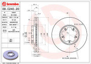 09.C240.20 Brzdový kotouč PRIME LINE BREMBO