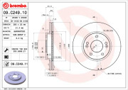 09.C249.11 Brzdový kotouč COATED DISC LINE BREMBO