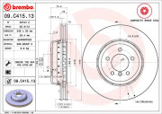 09.C415.13 Brzdový kotouč BREMBO NAO LINE BREMBO