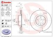 09.C427.11 Brzdový kotouč COATED DISC LINE BREMBO