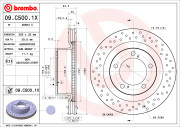 09.C500.1X Brzdový kotouč BEARING DISC LINE BREMBO