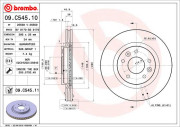 09.C545.11 Brzdový kotouč COATED DISC LINE BREMBO