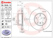 09.C649.11 Brzdový kotouč COATED DISC LINE BREMBO