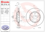 09.C710.11 Brzdový kotouč COATED DISC LINE BREMBO