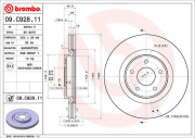 09.C928.11 Brzdový kotouč COATED DISC LINE BREMBO