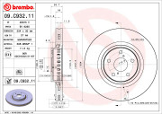 09.C932.11 Brzdový kotouč COATED DISC LINE BREMBO