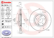 09.D414.11 Brzdový kotouč COATED DISC LINE BREMBO