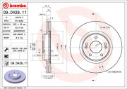 09.D428.11 Brzdový kotouč COATED DISC LINE BREMBO