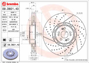 09.D601.43 Brzdový kotouč CO-CAST DISCS LINE BREMBO