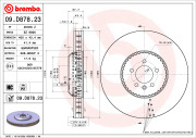 09.D878.23 Brzdový kotouč HIGH PERFORMANCE SPORT KIT LINE BREMBO