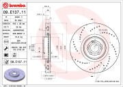 09.E137.11 Brzdový kotouč COATED DISC LINE BREMBO