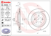 09.E536.11 Brzdový kotouč COATED DISC LINE BREMBO
