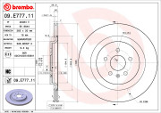 09.E777.11 Brzdový kotouč COATED DISC LINE BREMBO