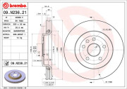 09.N236.21 Brzdový kotouč COATED DISC LINE BREMBO