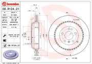 09.R124.21 Brzdový kotouč COATED DISC LINE BREMBO