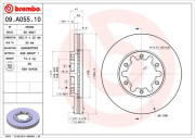 09.A055.10 BREMBO brzdový kotúč 09.A055.10 BREMBO