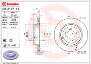 09.A197.11 Brzdový kotouč COATED DISC LINE BREMBO