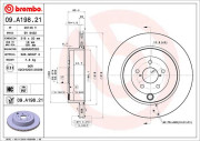 09.A198.21 Brzdový kotouč COATED DISC LINE BREMBO