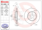 09.A284.10 BREMBO brzdový kotúč 09.A284.10 BREMBO